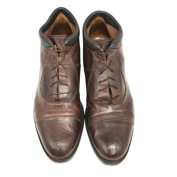 JOHNSTON & MURPHY Domani Brown Leather Chukka Mens Shoe 9.5M Padded Heel Cap Toe main image 7
